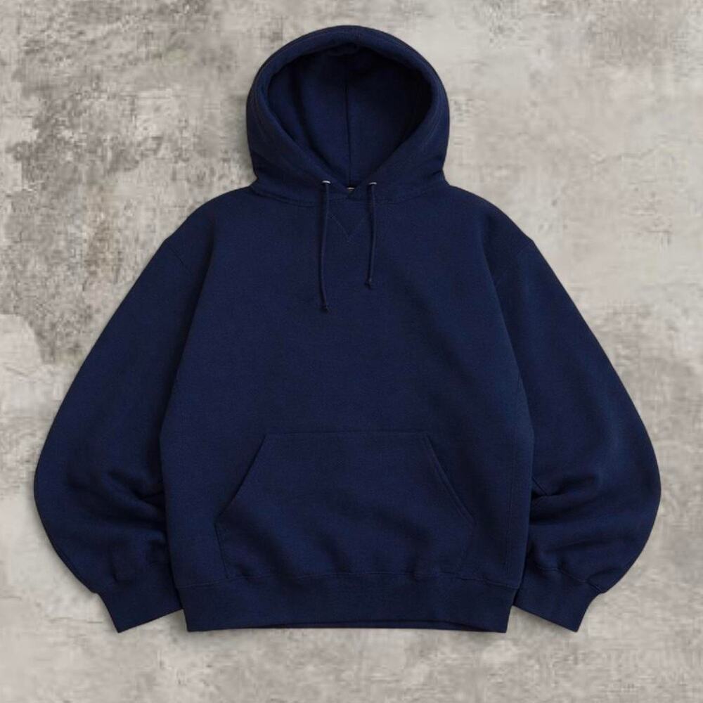 Jerzees Navy Crewneck 90s XL Vintage Blank Sweatshirt Boxy Cropped Russell USA